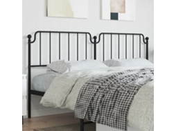 Vidaxl Cabeceira De Substituição 200 Cm Metal Preto