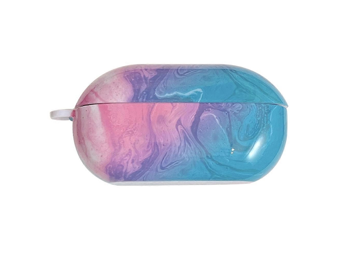 Capa protetora para fones de ouvido Beats Solo Buds em policarbonato brilhante com textura de mármore. GIECY