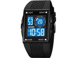 Lurelia Relógio Digital Desportivo, Visor Digital, Led, Alarme, Data/calendário, Resistente À Água, Prata E Preto