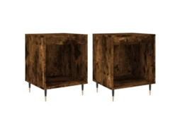 Conjunto de Mesas de Cabeceira 2pcs Derivados de Madeira Carvalho Fumado MAISON EXCLUSIVE