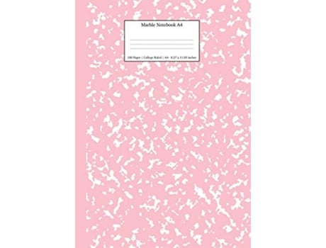 Livro Marble Notebook A4 Pink Marble College Ruled Journal School Exercise Books A4 de Young Dreamers Press (Inglês)