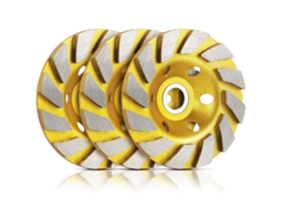 3 Rodas de Esmeril Turbo Diamante para Concreto Molienda e Pulido 5 Polegadas | S/MARCA