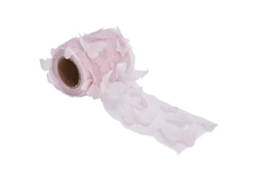 Rollo De Tul De Estilo Elegante Con Patrón Tridimensional Color Rosa Claro Para Decoración De Bodas