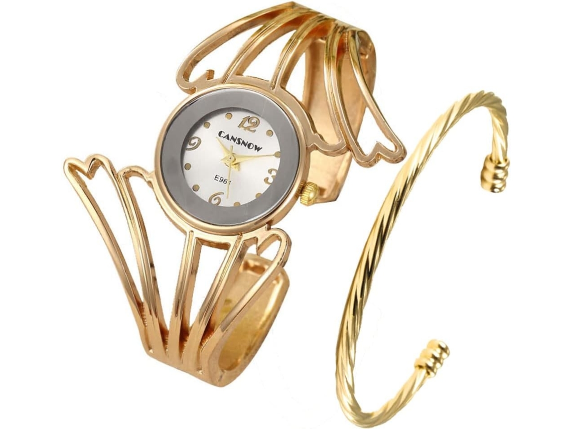 Lurelia Relógio Feminino, Movimento De Quartzo, 6,2 Polegadas, Aço Inoxidável, Dourado