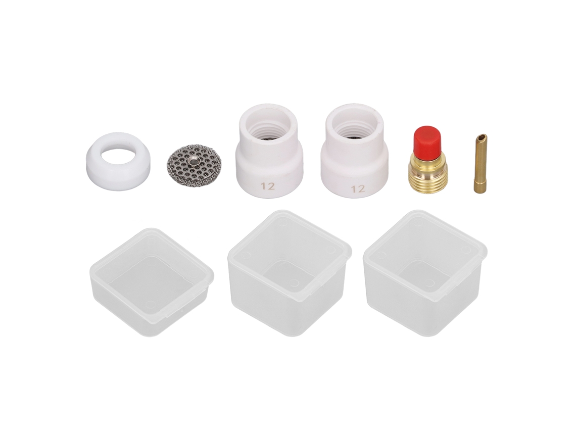 Kit de 6 adaptadores para tocha de soldagem TIG em cobre e PTFE, acessórios padrão para equipamentos de soldagem.