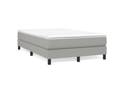 Vidaxl Cama Boxspring Com Colchão 120x190 Cm Tecido Cinzento-claro