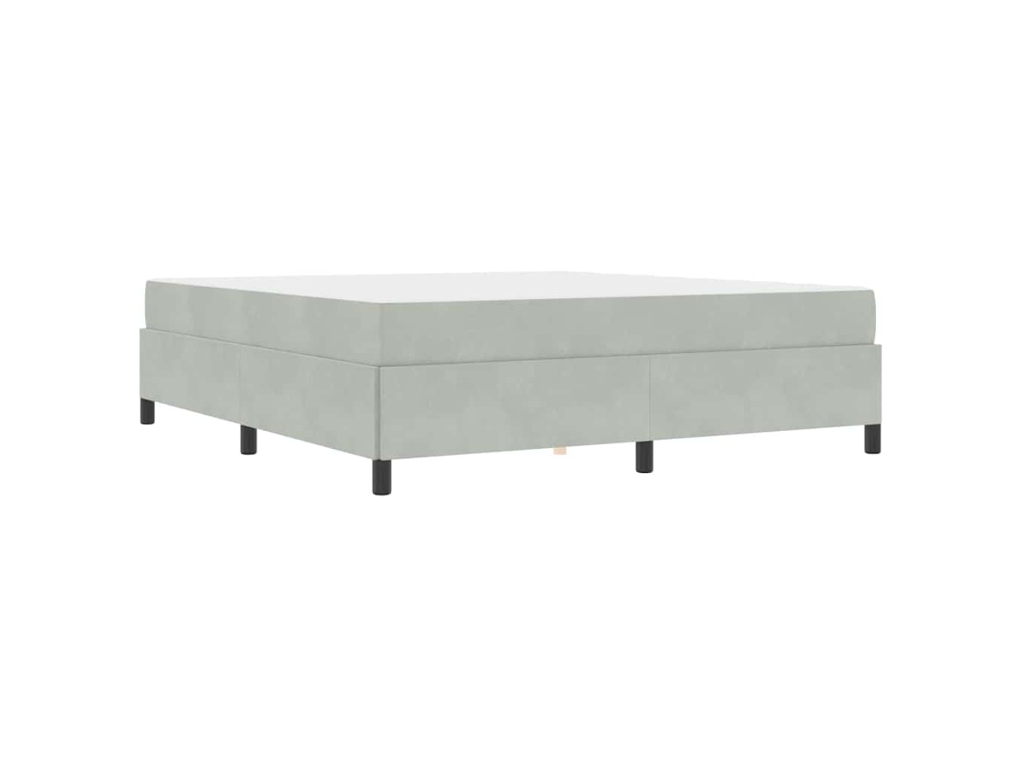 Conjunto 1 Estrutura Da Cama Vidaxl Cinzento-claro Tecido (180 X 200 Cm)