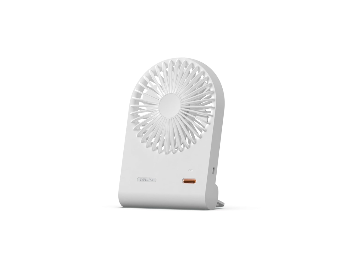 Mini Ventilador Turbo USB, Visor Digital, Fluxo Potente, MDUG (verde transparente)