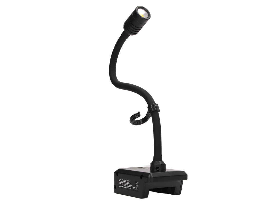 Lâmpada De Trabalho Recarregável Laxiscreed Gooseneck Com 2 Portos Usb Para Uso Portátil
