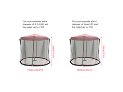 Rede de Tenda Ajustável 11ft com Duas Portas Zipper S/MARCA