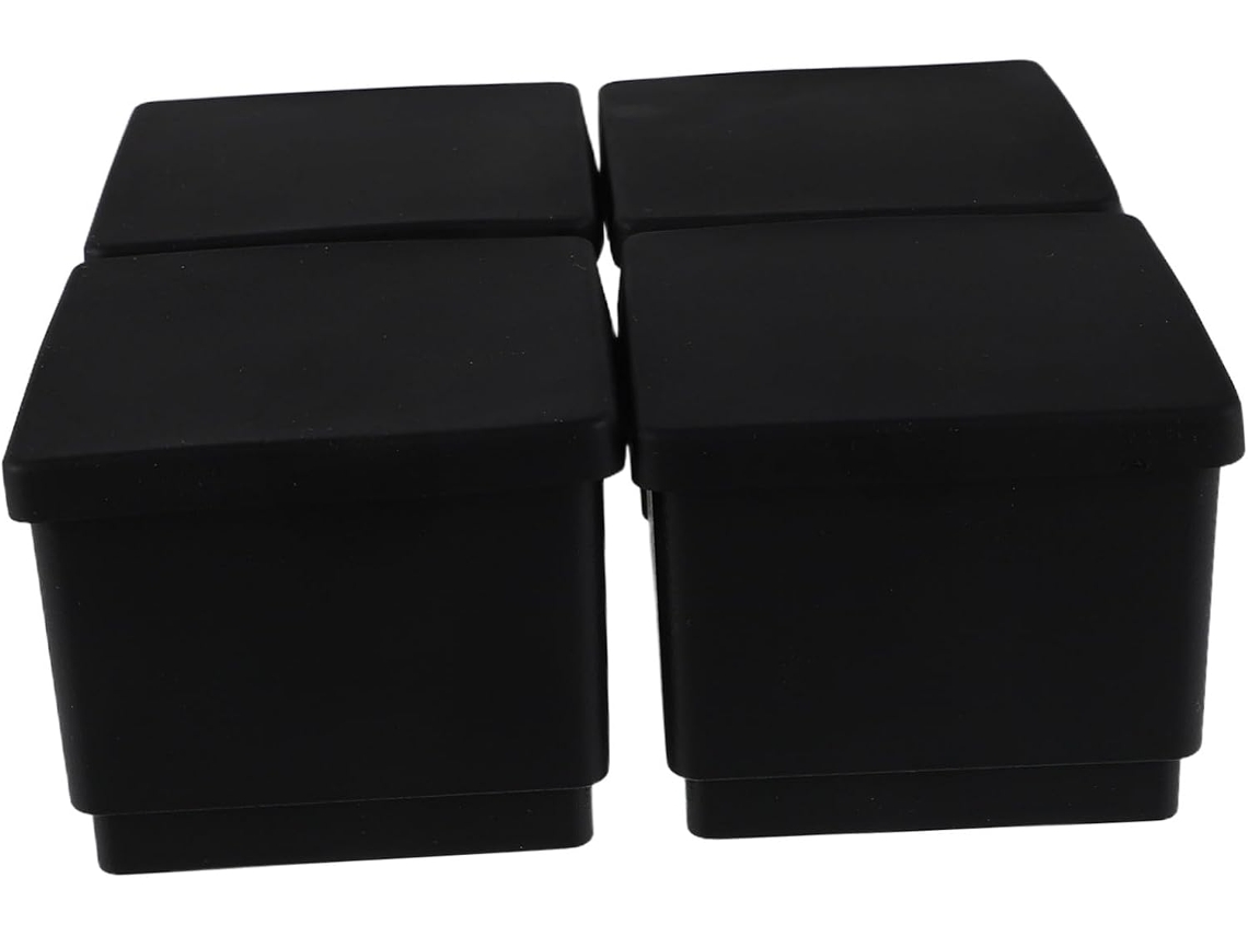 Conjunto De 4 Protetores Borracha Antiderrapantes Para Pés Móveis, Almofadas Quadradas Espessas Para Levantar Camas E