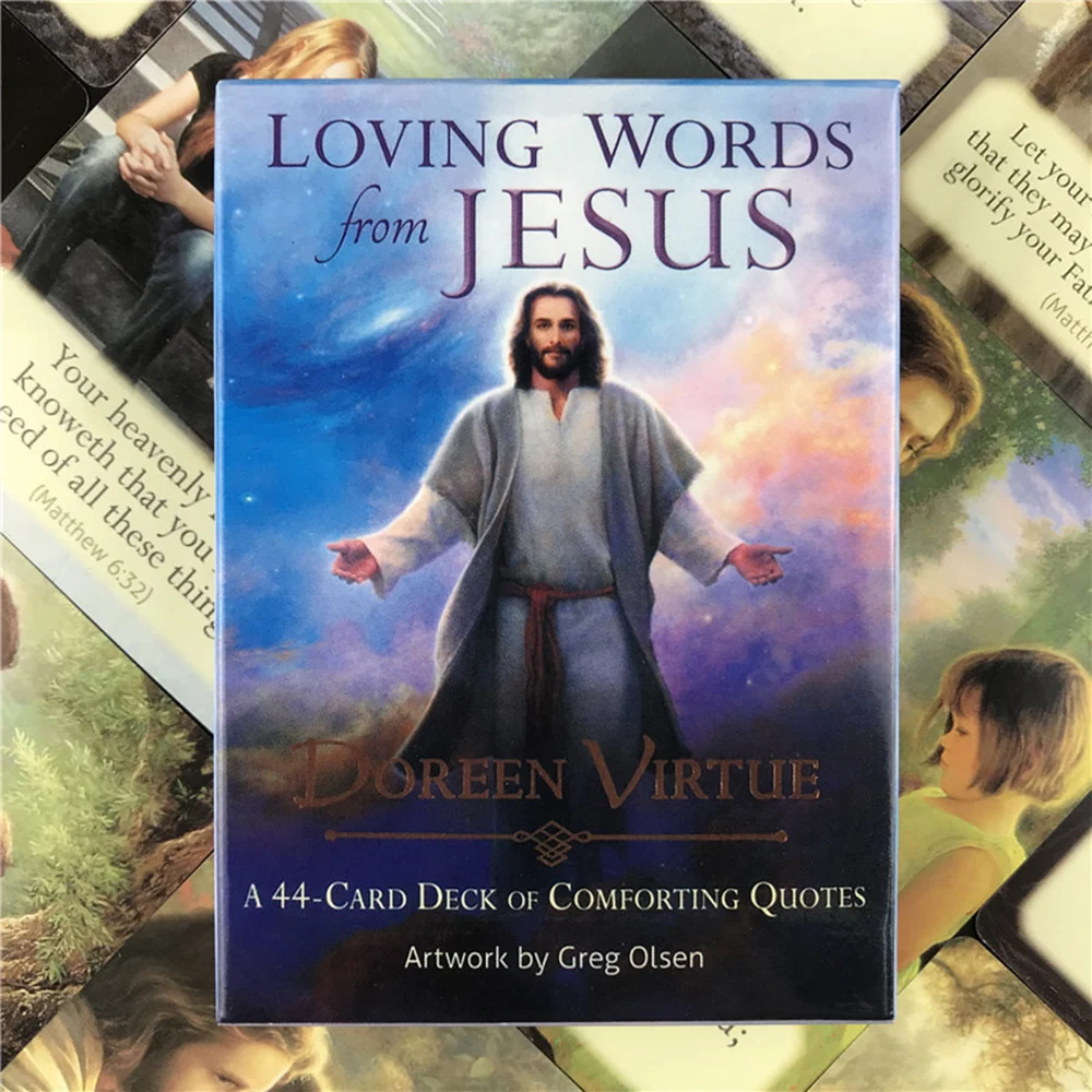 Cartas Oráculo De Tarô Da Linguagem Do Amor De Jesus (44 Cartas, Versão Em Inglês) - Um Jogo De Tabuleiro Para Festas Em Família.