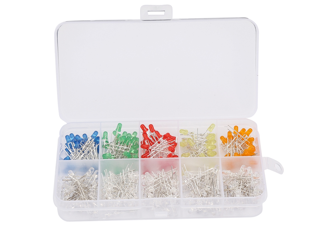 Laxiscreed Conjunto De 300 Leds Multicoloridos De 3mm Para Iluminação Multiuso