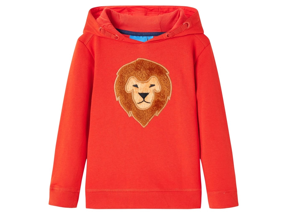 Sweatshirt Para Criança Com Capuz Vermelho 116