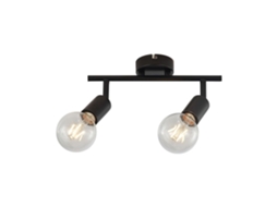 Plafon Led Decorativo 2xe27 23w Ip20 Preto Braytron