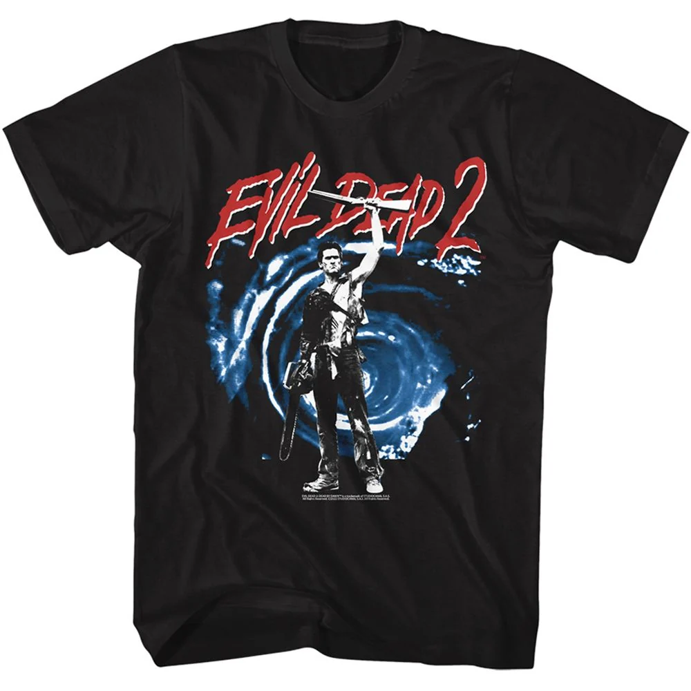 Rockinstone Evil Dead Ash And Portal Black Adult T-shirt Size:s
