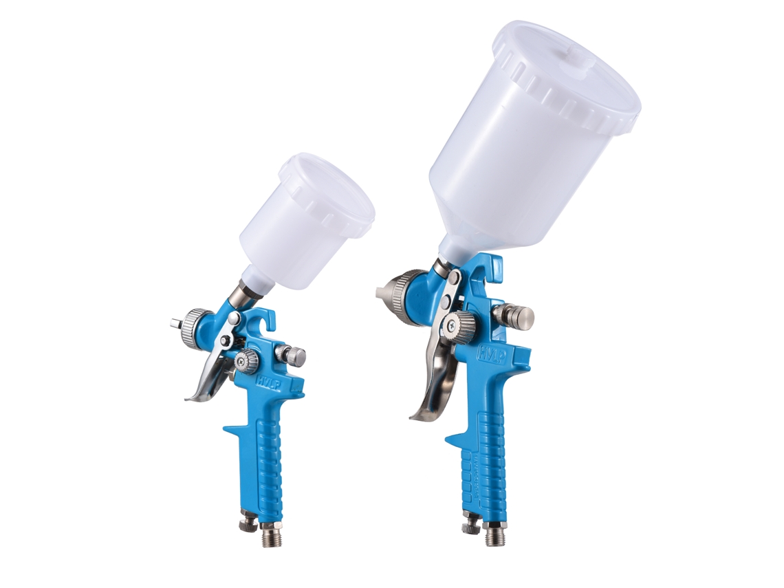 Conjunto De Pistolas De Pintura Hvlp De Alimentação Por Gravidade Com Laxiscreed, Várias Capacidades E Brocas Variadas