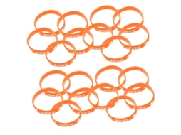 Pulseiras De Silicone Angoily Para Formatura 2025, 20 Peças, Laranja, Lembrancinha Comemorativa, Acessório Para Festas