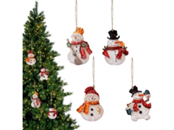 Enfeites De Boneco De Neve Para Árvore De Natal, Pingente De Papai Noel Em Resina |