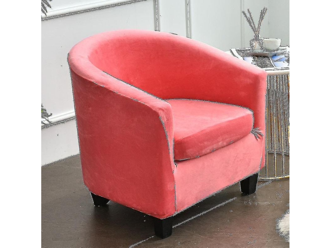 Funda Para Sillón Tipo Bañera De Tela Elástica Para Sala De Estar Protectora De Asiento Rojo