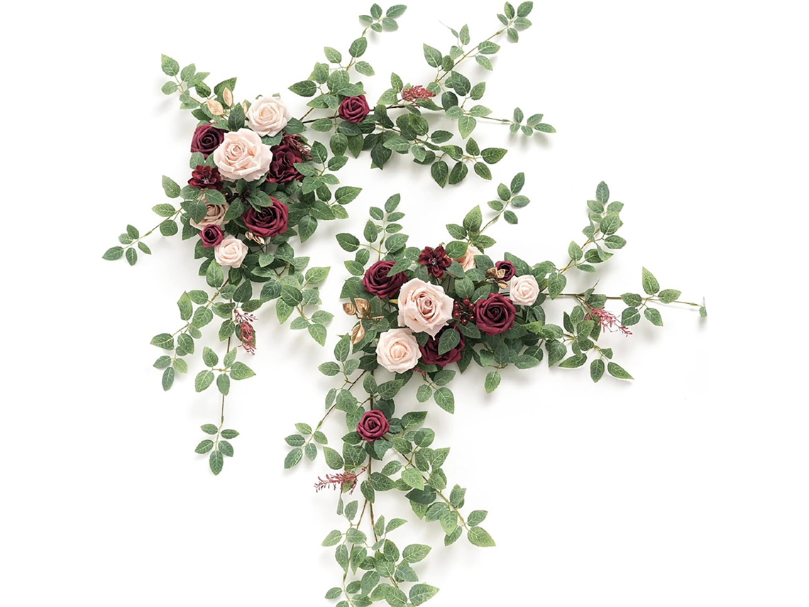 Cadeira De Festa Laxiscreed Com Decorações Florais Para Casamentos E Eventos Burgundy