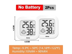 Mini Termômetro E Higrômetro Digital Lcd Smiley Com Sensor Para Medir Temperatura E Umidade Em Ambientes Internos.