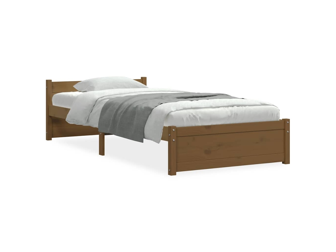 Bed Frame, Bed Frames Vidaxl Marrom Madeira (75 X 190 Cm)