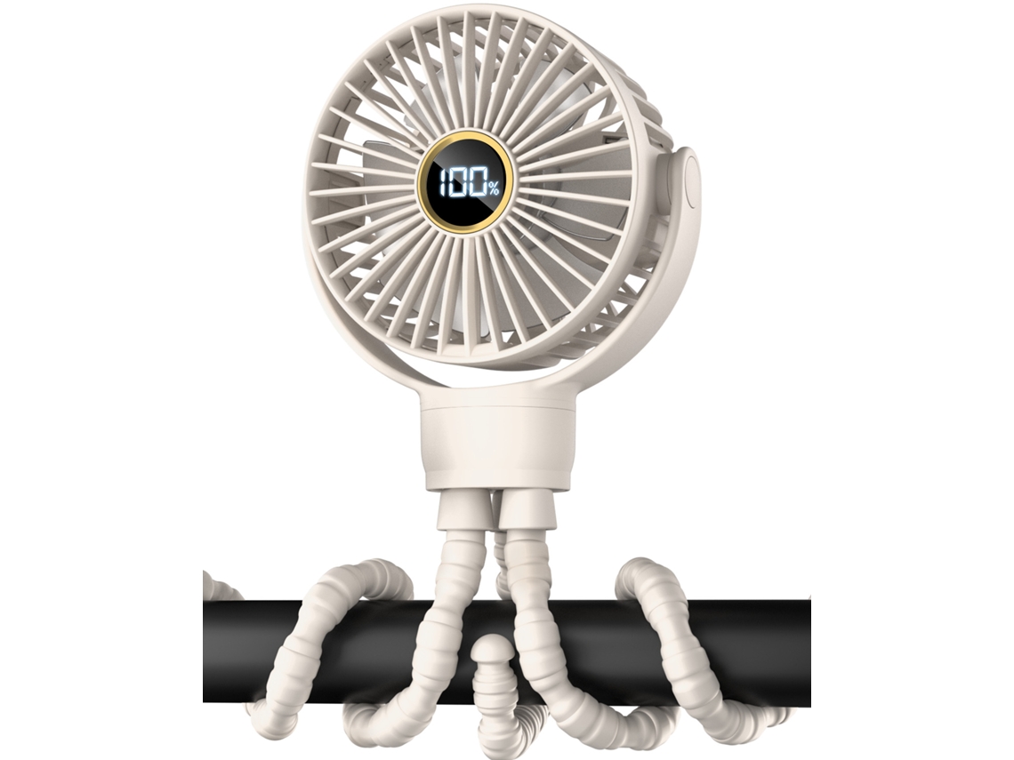 Mini Ventilador Pessoal Recarregável - Essencial Para Viagens Com Bebés - Branco