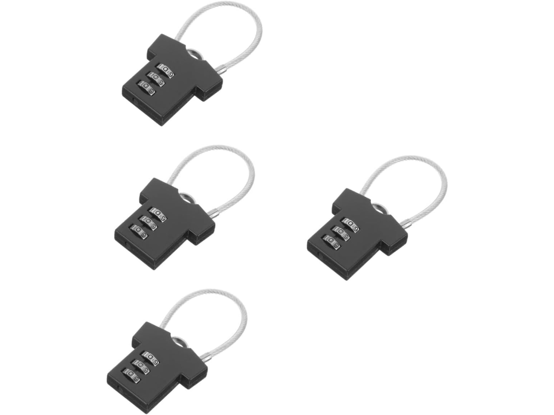 Conjunto De 4 Cadeados Combinação Em Liga Zinco, Digitais, Para Uso