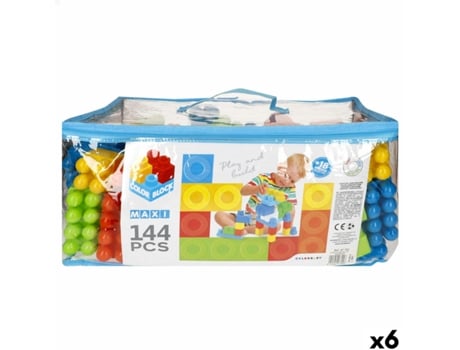 Blocos de construção de blocos coloridos 144 peças