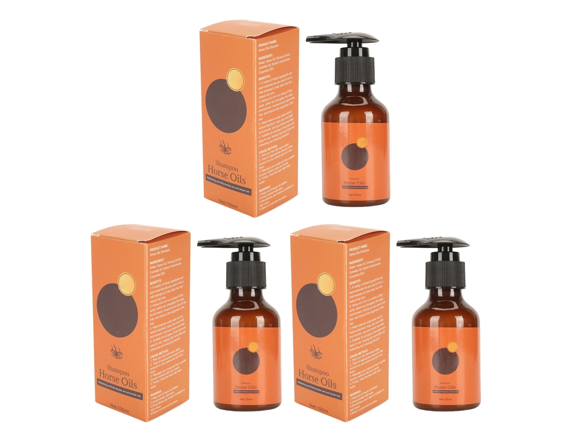Shampoo Anti-caspa Limpeza Profunda Nutrição Fortalecimento Raízes Para Todos Os Tipos De Cabelo 100ml X3