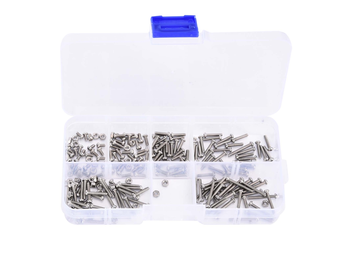 Kit Primerox Parafusos e Porcas, Aço Inox M2, 230 Peças, Ferramenta e Acessórios