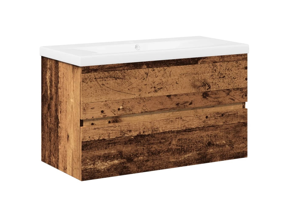Sink Cabinet With Basin, Sink Cabinets With Basins Vidaxl Marrom Madeira Processada (80 X 38.5 X 45 Cm)