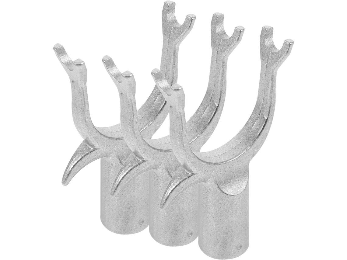 Conjunto 3 Cabeças Garfo Alumínio Varões 1 9 Conectores Resistentes Roupa Acessórios Pendurar Adequados GOKOCO