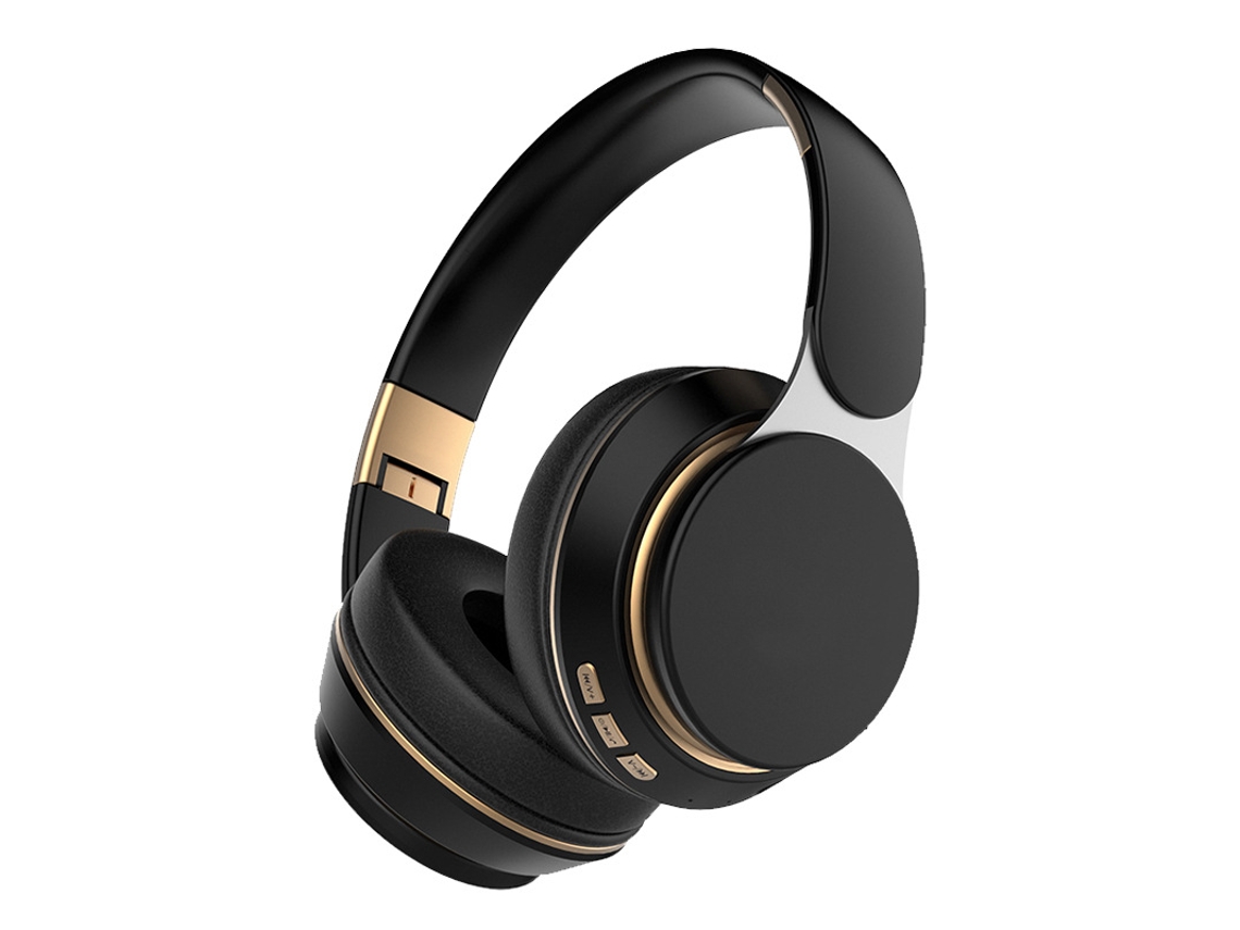 Fones De Ouvido Bluetooth Pretos, Dobráveis, Com Microfone E Isolamento Acústico. Brilvibera
