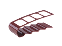 Suporte para Controle Remoto com 4 Compartimentos Plástico Caddy Organizador Tv Mídia Acessórios Marrom