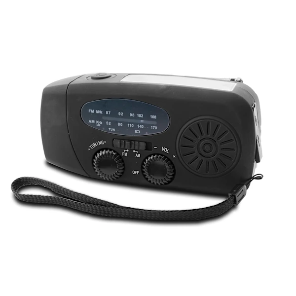 Rádio de Manivela com Carregador Solar, Emergência e Bateria Externaomente AQUAFORGE