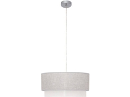 Candeeiro de Teto FABRILAMP Kenya (Cinzento - E27 - Máx. 60W - Tecido)