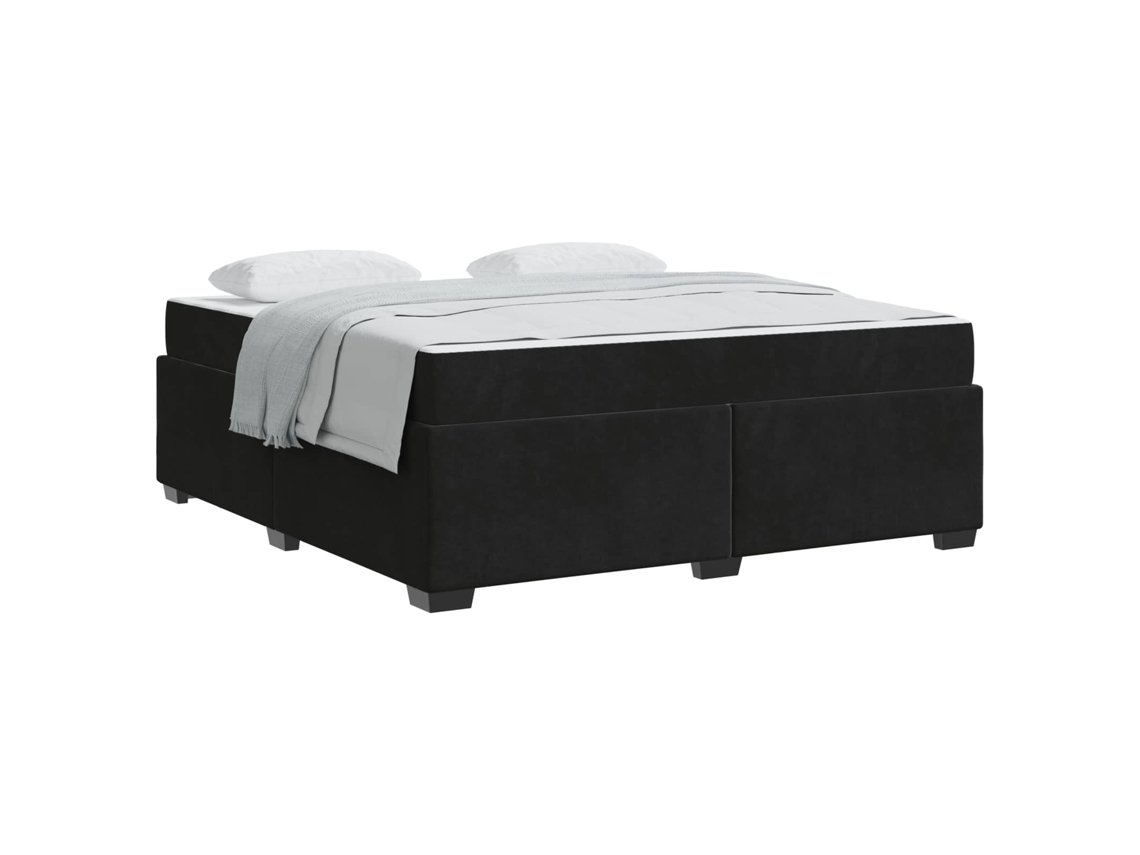 Estrutura da Cama com Colchão Preto Tecido MAISON EXCLUSIVE 180x200 cm
