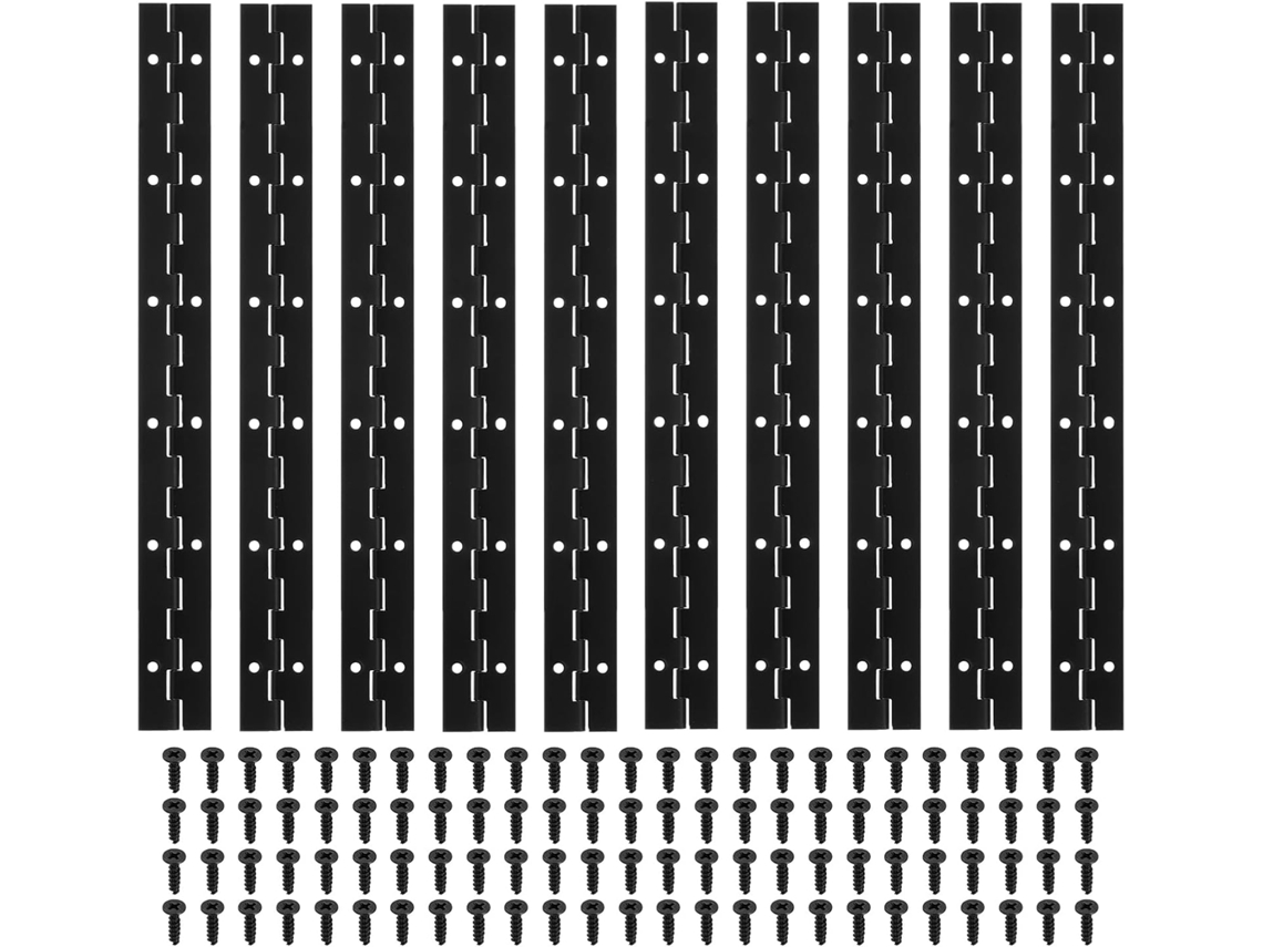 Dobradiça Contínua De Piano 12x1,2 Polegadas, 10 Peças, Aço