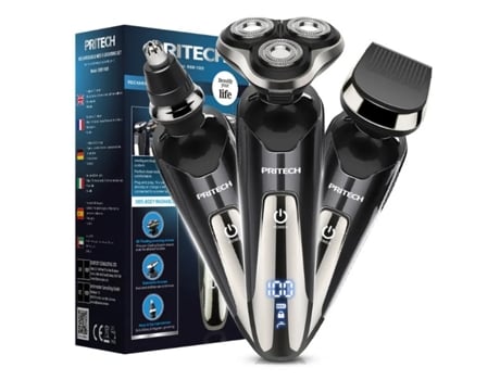 Máquina De Barbear 3 Em 1 Wireless Pritech Rsm 1505 Preto