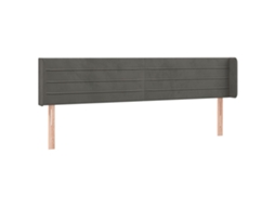 Headboard, Headboards Vidaxl Cinzeto Veludo (183 X 16 X 78/88 Cm)