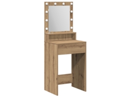 Conjunto 1 Mesa De Vestir Vidaxl Castanho Derivados De Madeira (50 X 41 X 135 Cm)
