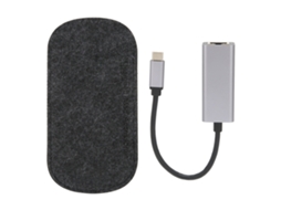 Adaptador Typec Para Rj45 1000mbps Com Capa De Alumínio Para Huawei Mate Book E Xiaomi Notebook