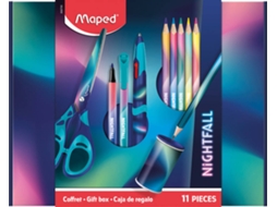 Conjunto de Papelaria MAPED Caixa Presente Nightfall (11 Unidades)