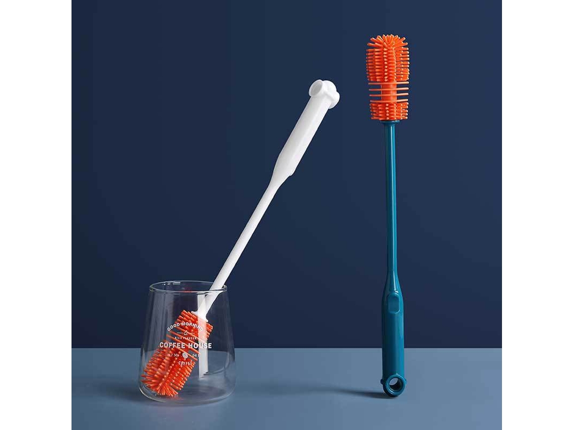 Escova de Cabo Longo para Garrafas, Escova Flexível para Esfregar Garrafas de Água e Utensílios Vidro BRILVIBERA