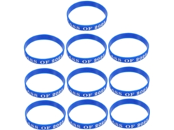 Nuobesty Conjunto De 10-pulseiras Formatura Para Acessórios Festa, Pulseiras Com Design Preto