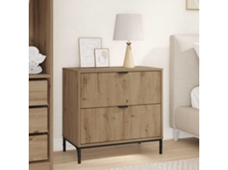 Vidaxl Mesa de cabeceira Carvalho Artisiano 63.5 X 36 X 61 Cm