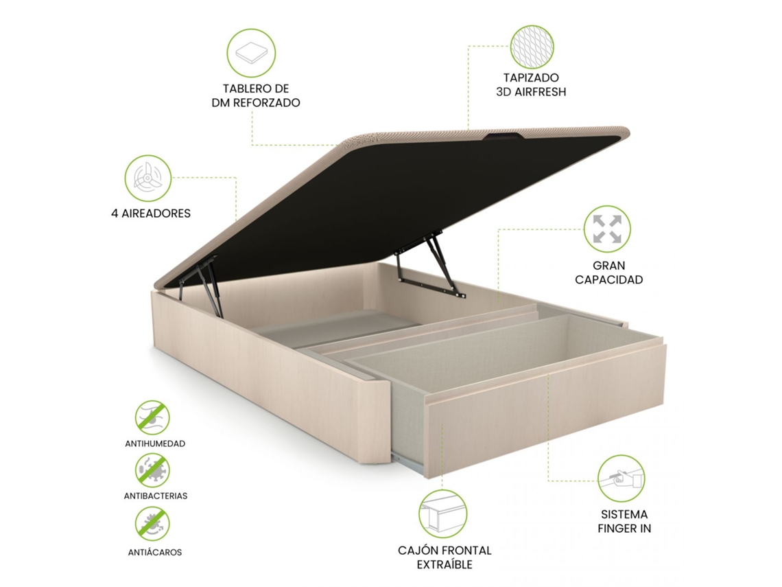 Sommier rebatível Luxo Max 3D Ártico 135x190 cm