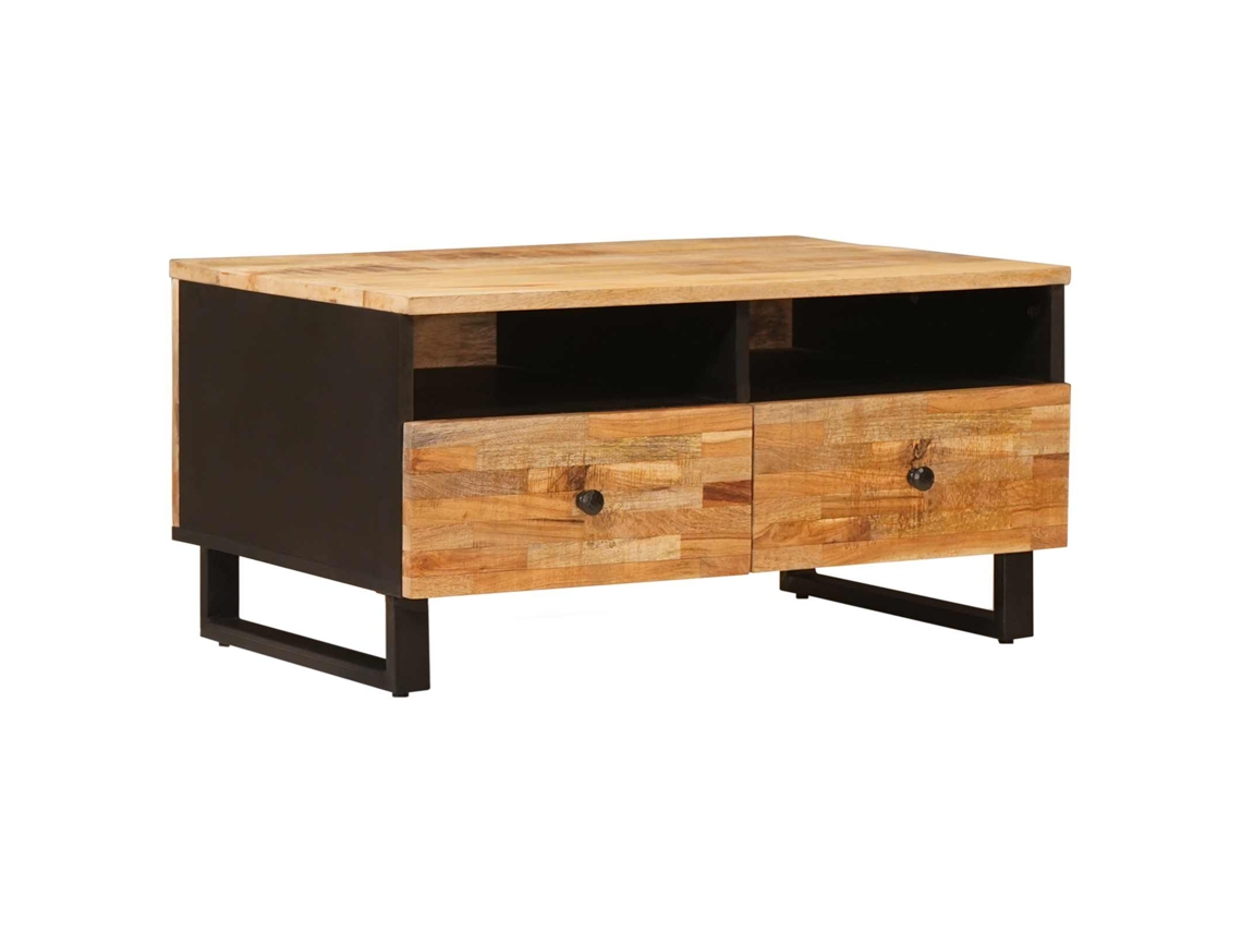 Vidaxl Mesa De Centro Castanho 80 X 54 X 40 Cm Madeira De Manga Maciça